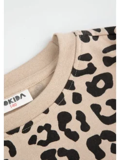 Sweatshirt ohne Reißverschluss in beige