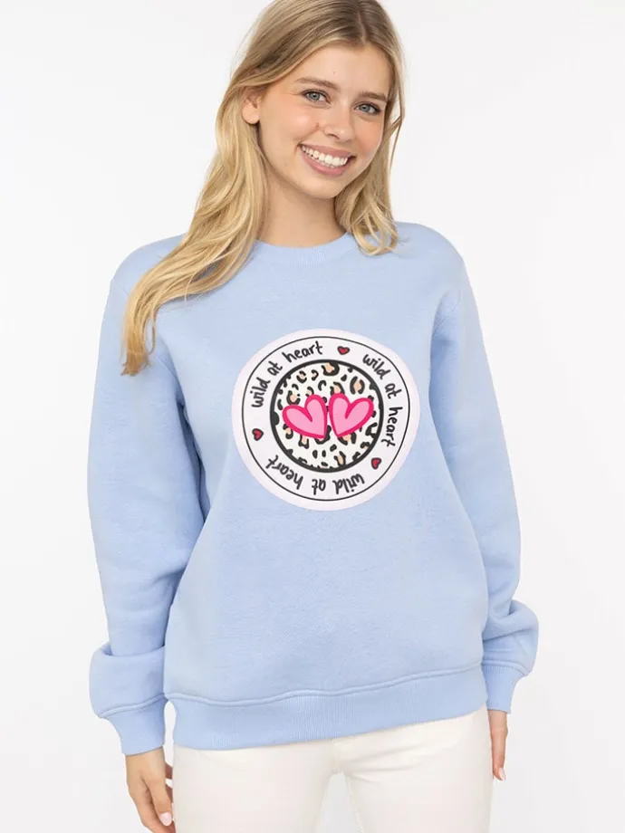 Sweatshirt "Romy" in Hellblau