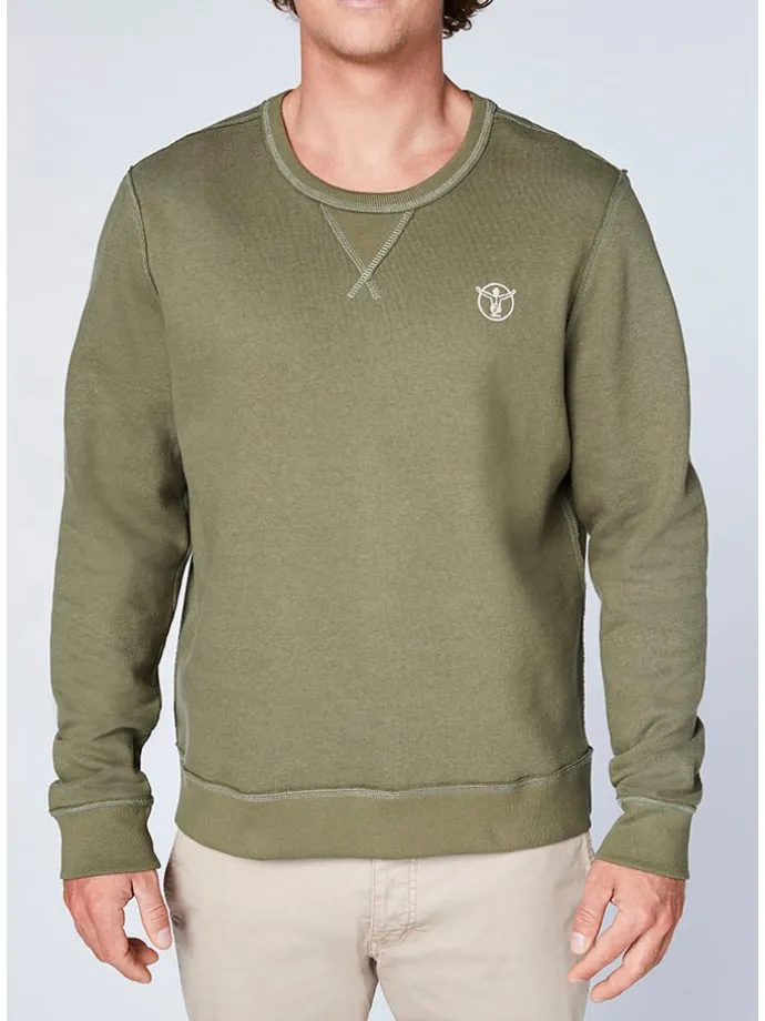 Sweatshirt "Teide" in Khaki