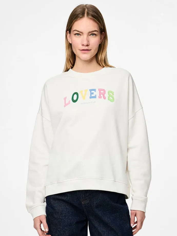 Sweatshirt "Tove" in Weiß