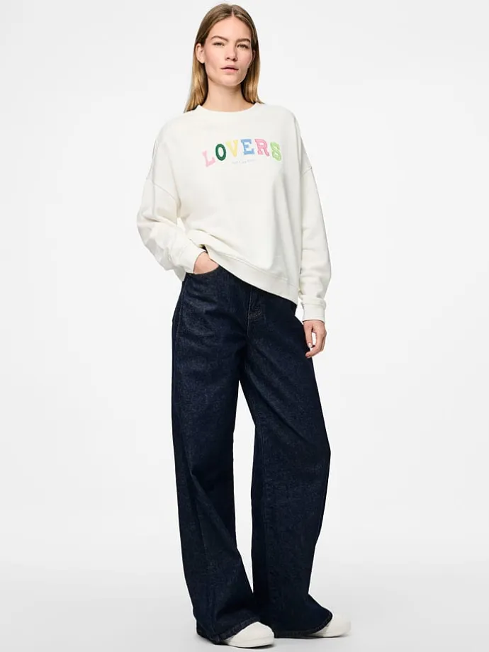 Sweatshirt "Tove" in Weiß