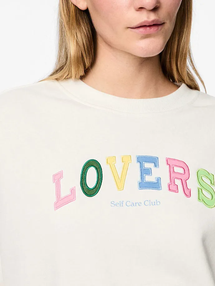 Sweatshirt "Tove" in Weiß