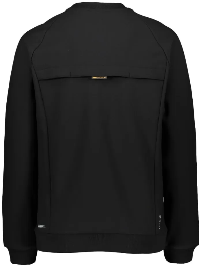 Sweatshirt "V-Gold" in Schwarz