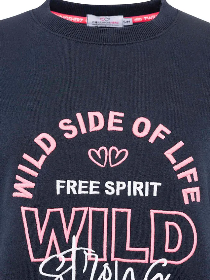 Sweatshirt "Wild Side" in Dunkelblau