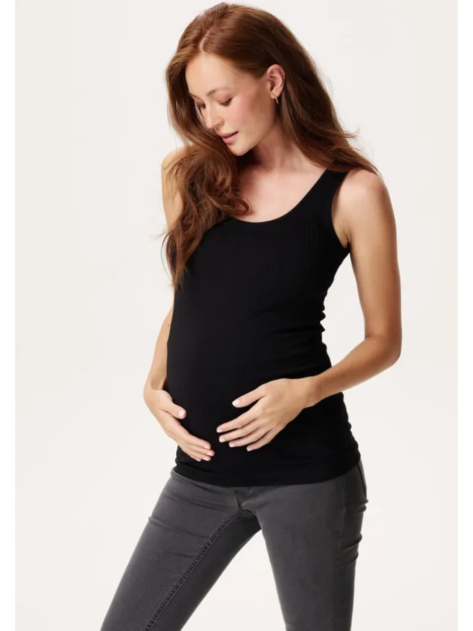 Tanktop Rib Sama in Black