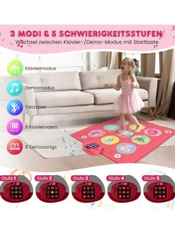 Tanzmatte Kinder in Rosa