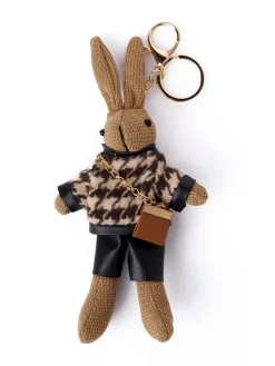 Taschen-/ Schlüsselanhänger ''Rabbit'' in Hellbraun - (L)20 cm