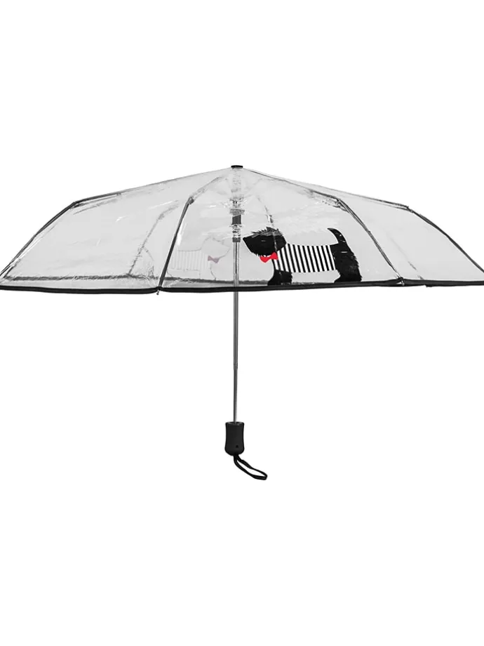 Taschenschirm "Cute Dog" in Transparent/ Schwarz - Ø 98 cm