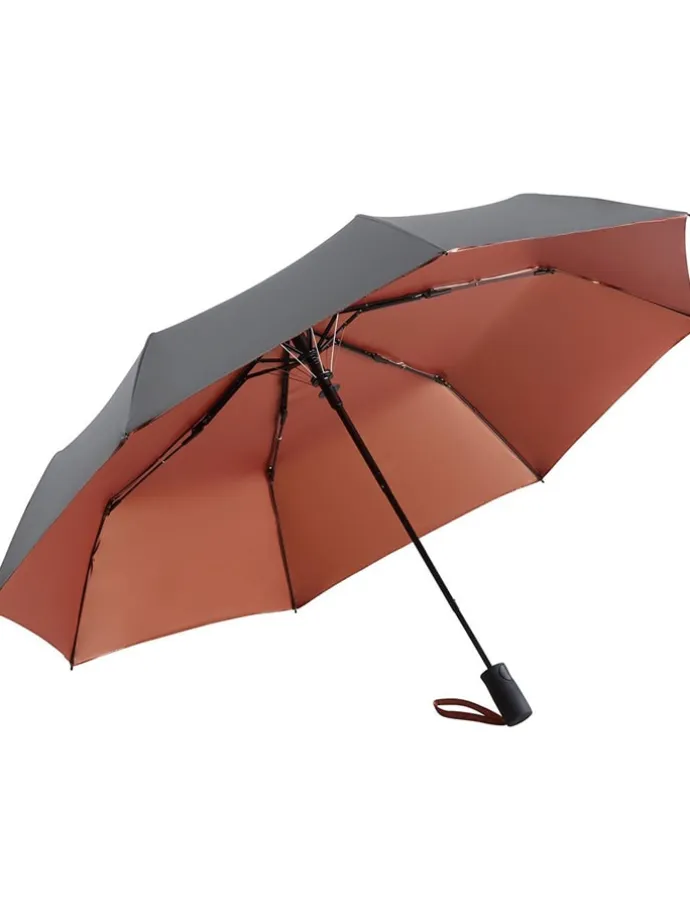 Taschenschirm in Grau/ Kupfer - Ø 100 cm