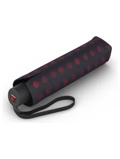Taschenschirm in Schwarz/ Rot