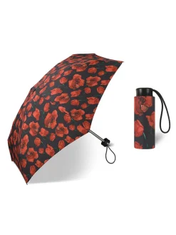 Taschenschirm in Schwarz/ Rot - Ø 90 cm