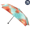 Taschenschirm in Türkis/ Koralle - Ø 92 cm