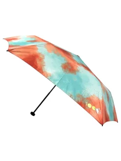 Taschenschirm in Türkis/ Koralle - Ø 92 cm