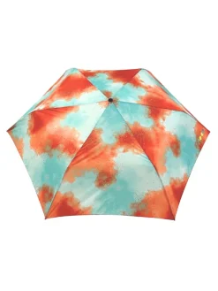 Taschenschirm in Türkis/ Koralle - Ø 92 cm