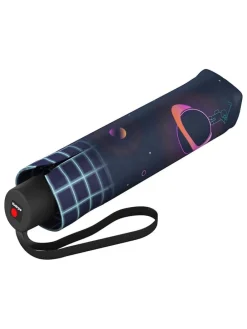 Taschenschirm ''Vision'' in Dunkelblau/ Bunt