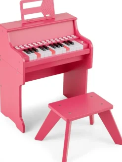 25-Tasten Keyboard mit Hocker ab 3 Jahren in Rosa