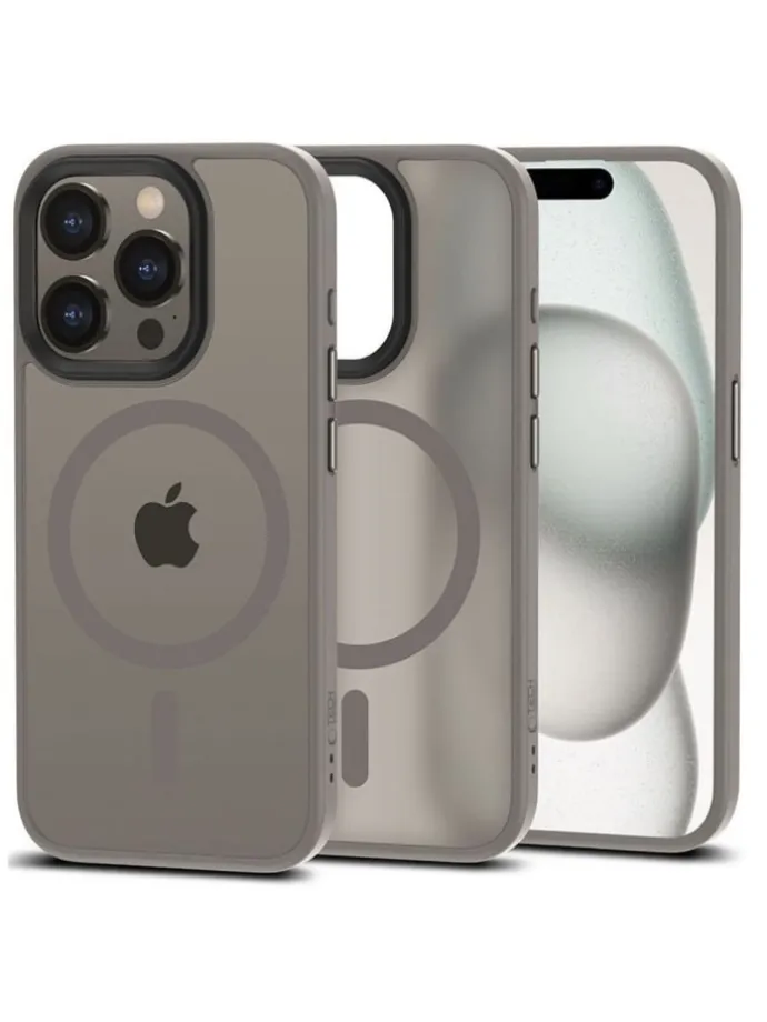 TechProtect MagMat Magnetisch Hülle für iPhone 15 Pro Max Titan matt in Titan