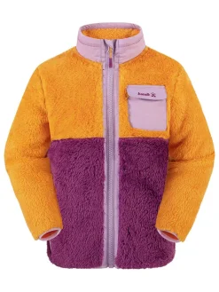 Teddy-Fleecejacke "Shep" in Lila/ Orange