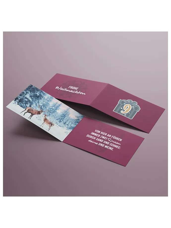 Tee-Adventskalender "Premium Pärchen" mit Spruchkarten - 2x 89 g