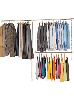Teleskop-Garderobe in Silber
