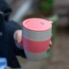 Thermobecher "Aroma To Go" in Creme/ Rosa - 400 ml