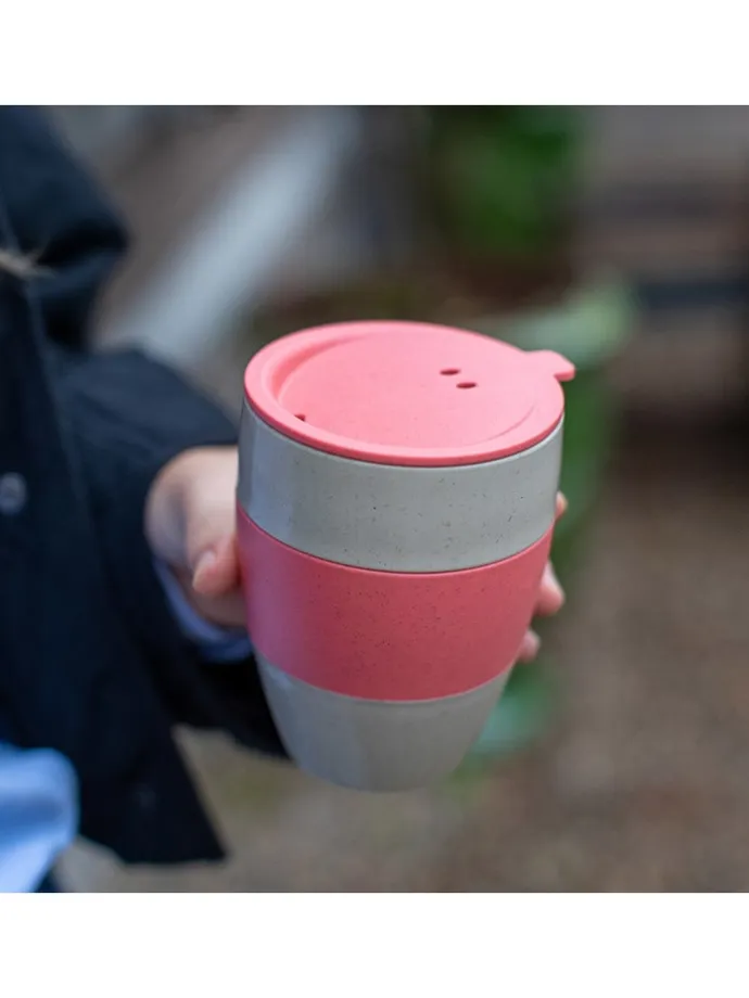 Thermobecher "Aroma To Go" in Creme/ Rosa - 400 ml