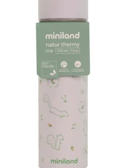 Thermoflasche "Natur" in Weiß/ Grün - 450 ml
