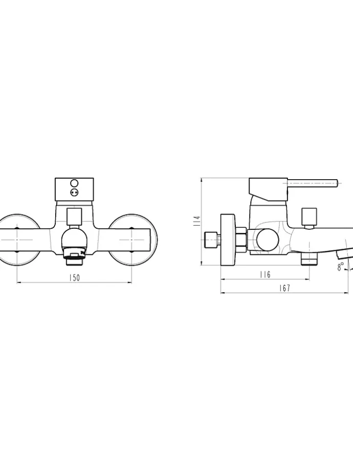 Thermostat-Wannenfüllarmatur "Atlanta" in Chrom