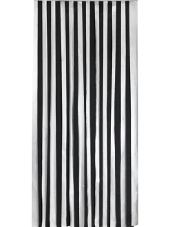 Thermo-Türvorhang  in Schwarz/ Silber - (L)200 x (B)90 cm