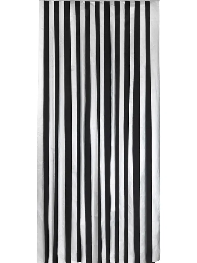 Thermo-Türvorhang in Schwarz/ Silber - (L)200 x (B)90 cm