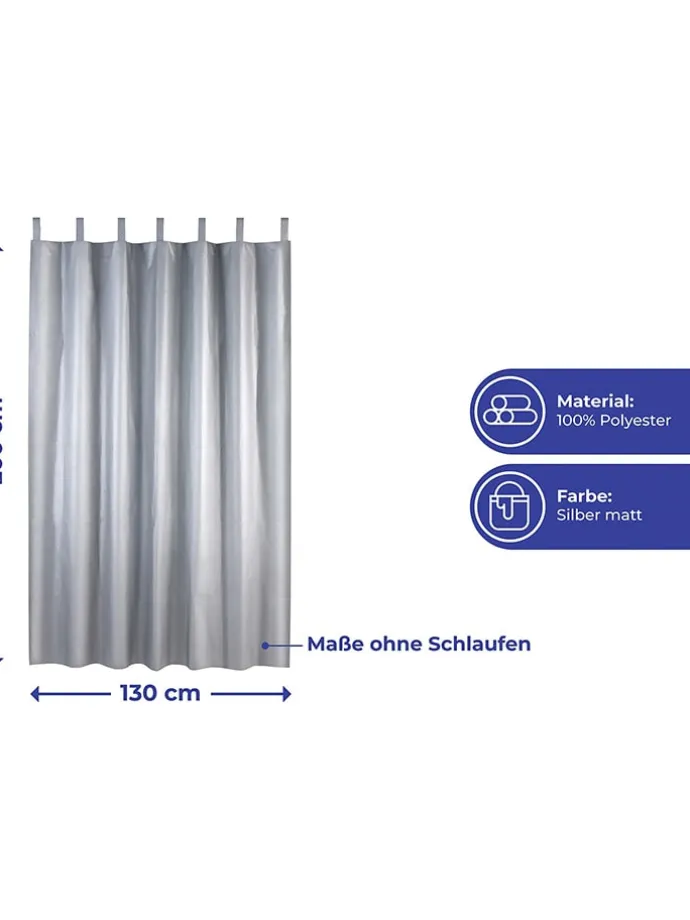 Thermovorhang in Silber - (L)200 x (B)130 cm