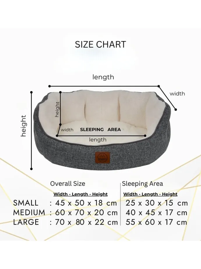 Tierbett ''Coco'' in Grau/ Rosa