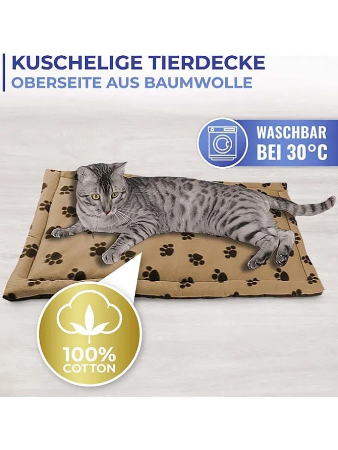 Tierbett in Hellbraun - (L)60 x (B)45 cm