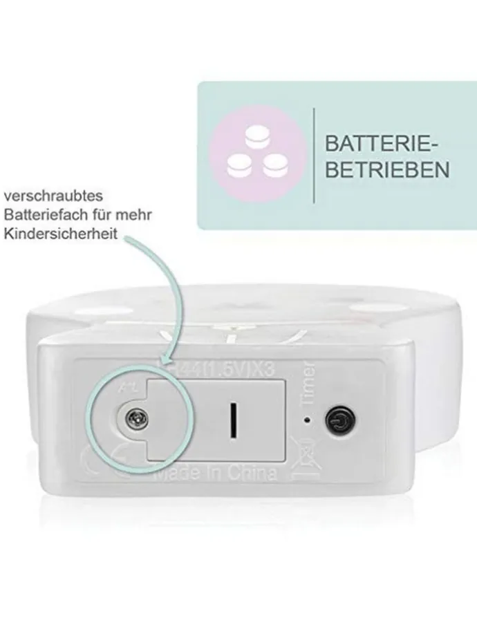 Tierfigur Katze LED Nachtlicht für Kinder mit Timer in Mehrfarbig ab 0 Monate