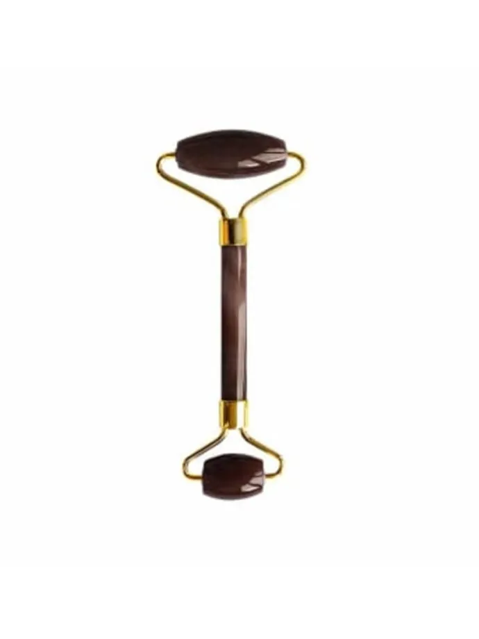 Tigerauge - harmonisierende und ausgleichende Gesichtsrolle (goldener Metallgriff)