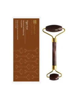 Tigerauge - harmonisierende und ausgleichende Gesichtsrolle (goldener Metallgriff)