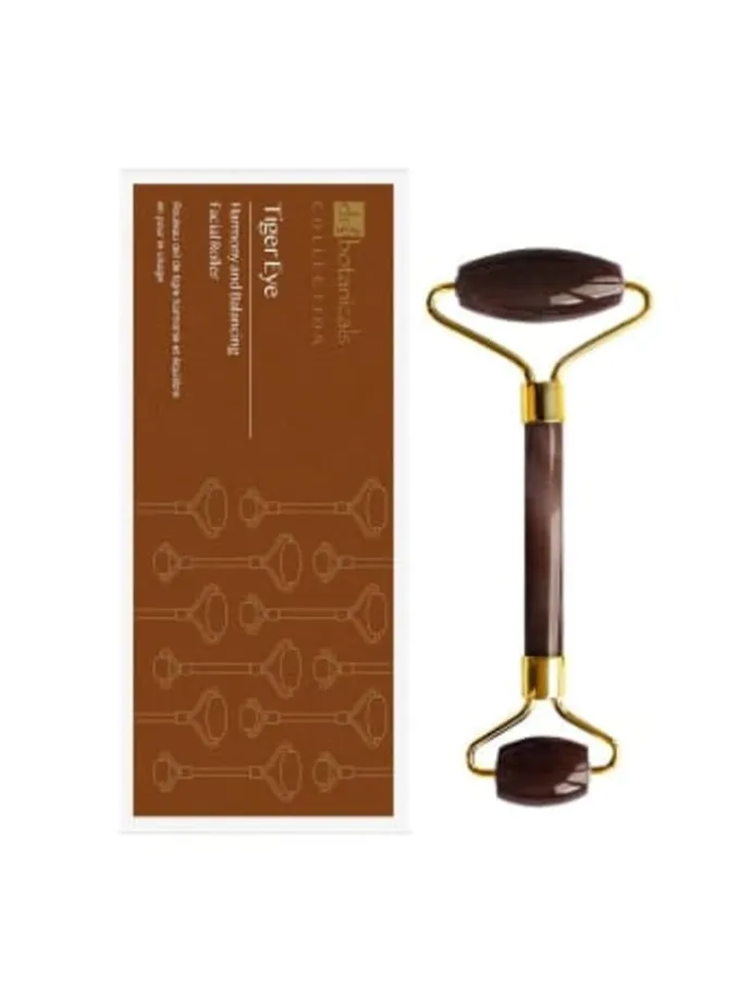 Tigerauge - harmonisierende und ausgleichende Gesichtsrolle (goldener Metallgriff)