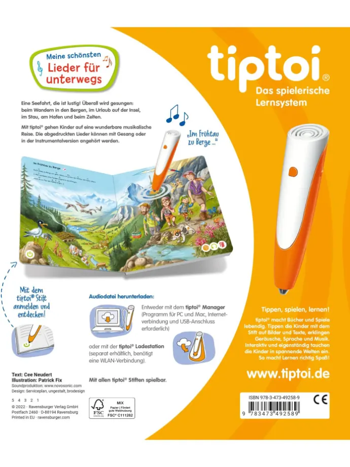 tiptoi® Meine schönsten Lieder für unterwegs