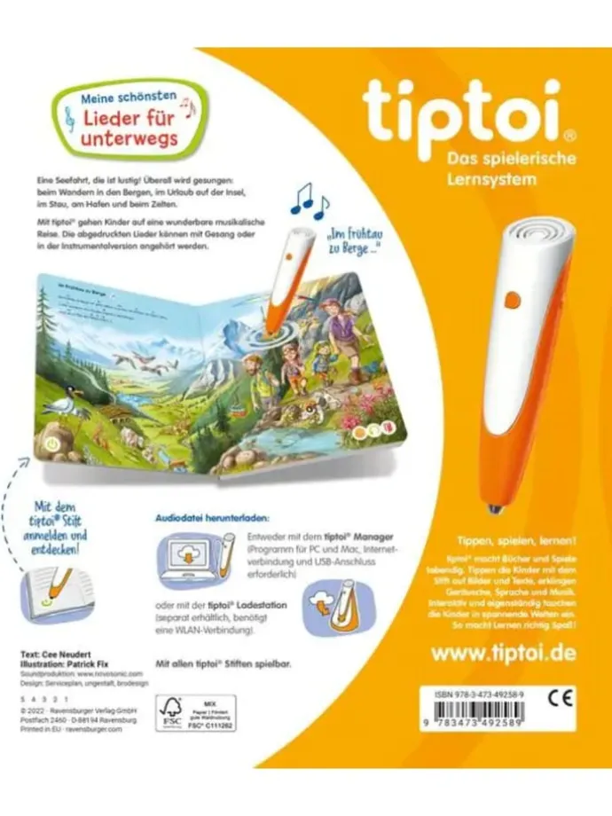 tiptoi® Meine schönsten Lieder für unterwegs