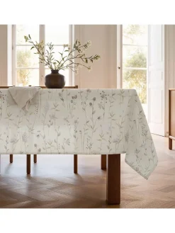 Tischdecke "Annika" in Creme/ Grün