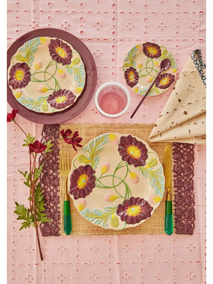 Tischdecke in Rosa - (L)100 x (B)100 cm