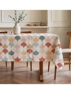 Tischdecke "Nordic Miren" in Beige/ Blau/ Braun
