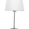 Tischleuchte "Bologna" in Chrom/ Weiß - (H)45 cm