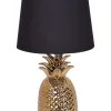 Tischleuchte in Schwarz/ Gold - (H)42 cm