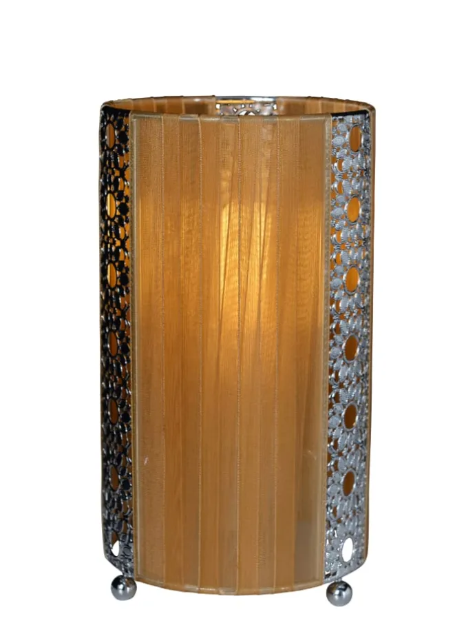 Tischleuchte "SHERYL" in braun - (L)12.5 cm x (B)12.5 cm x (H)23 cm