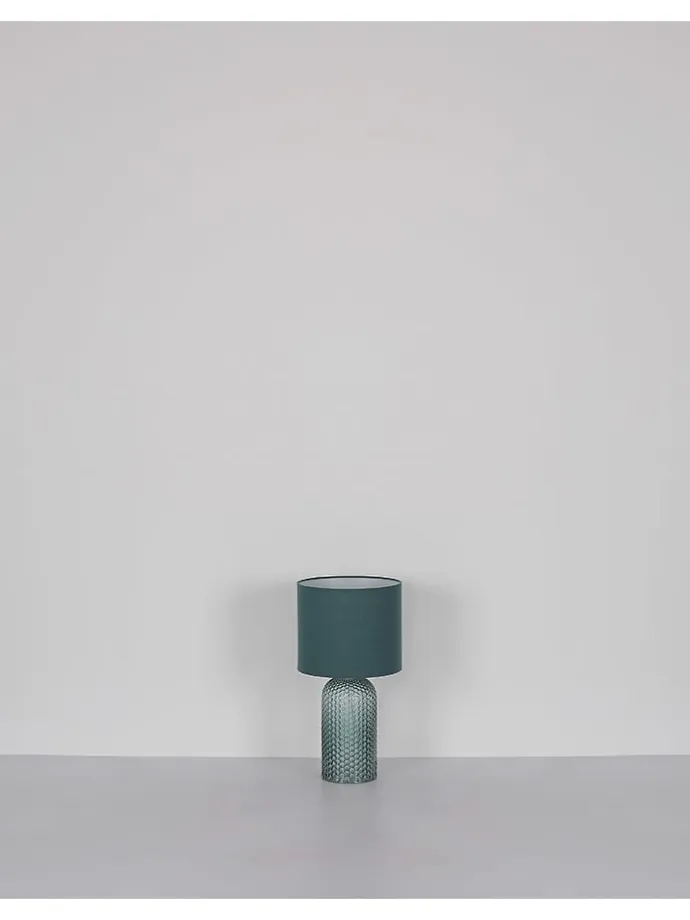 Tischleuchte "Sofia" in Petrol - (H)50 x Ø 26,5 cm