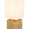 Tischleuchte "Valentino" in Hellbraun/ Creme - (H)30 x (T)12 cm