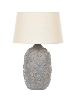 Tischleuchten FERREY in Grau/Beige - (W) 30 x (H) 46 x (L) 30 cm