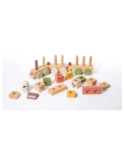 17tlg. Bausteine "Stacking Train - Boho Chic" - ab 18 Monaten