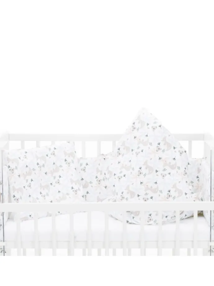 4-tlg. Bettwäsche-Set für Nino Decke 80 x in weiss